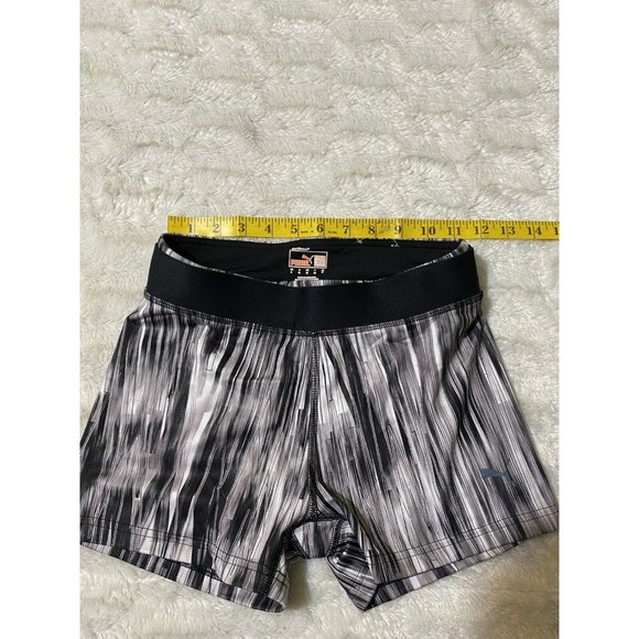 Puma Womens Small Athletic Running Black White Shorts - Picture 2 of 7